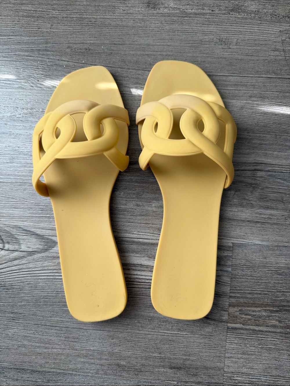 Women’s Yellow Slide Sandals - Casual Slip-On Summer Slides